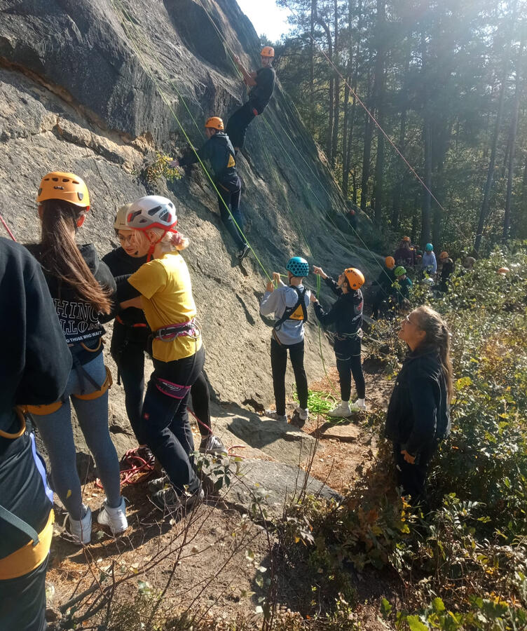Lezecké začátky pod zkušeným vedením.